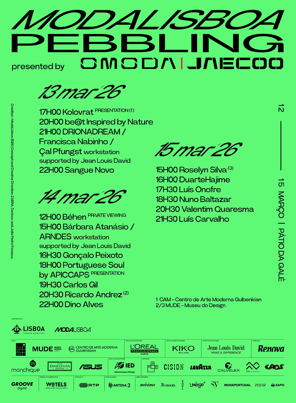 modalisboa pebbling calendario